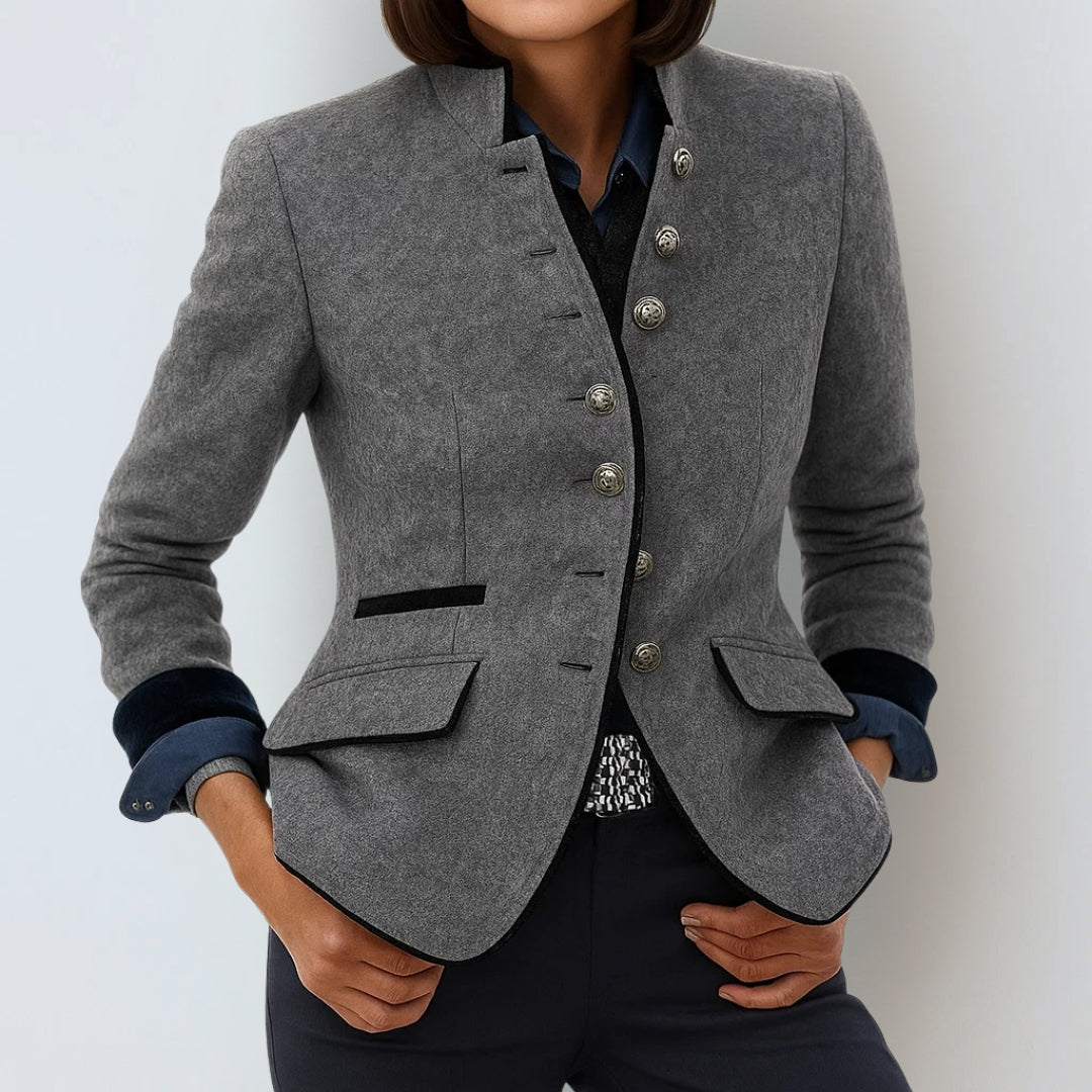 Anja™ | Elegante Strickjacke mit hohem Kragen