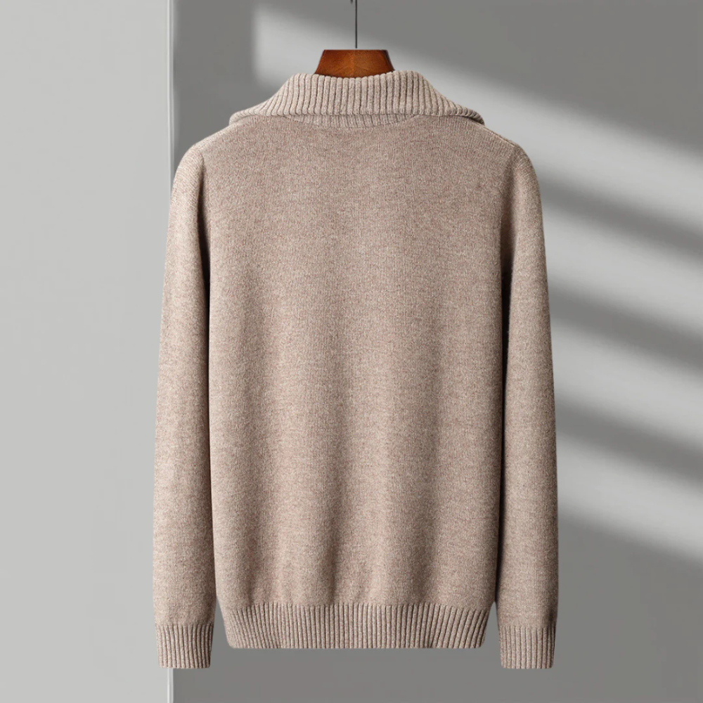 Taranto Merino-Wolle-Zip-Pullover