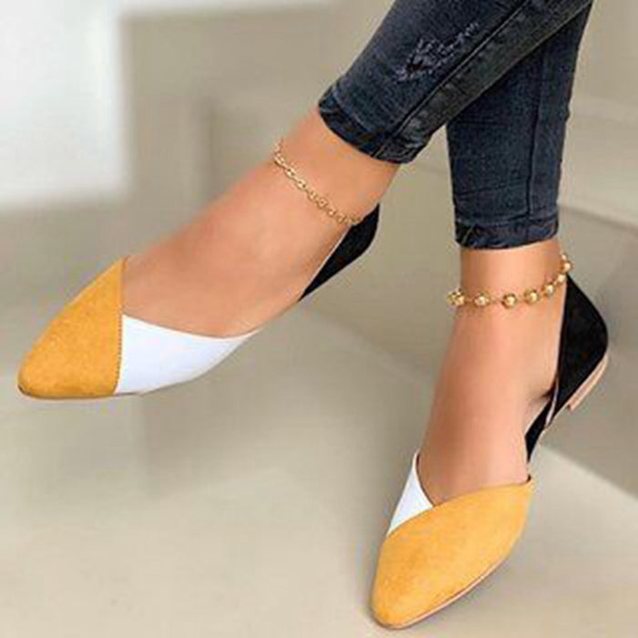 Esra™ | Spitze Retro-Pumps mit Colorblocking