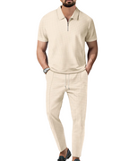 2-teiliges Zip-Polo-Set