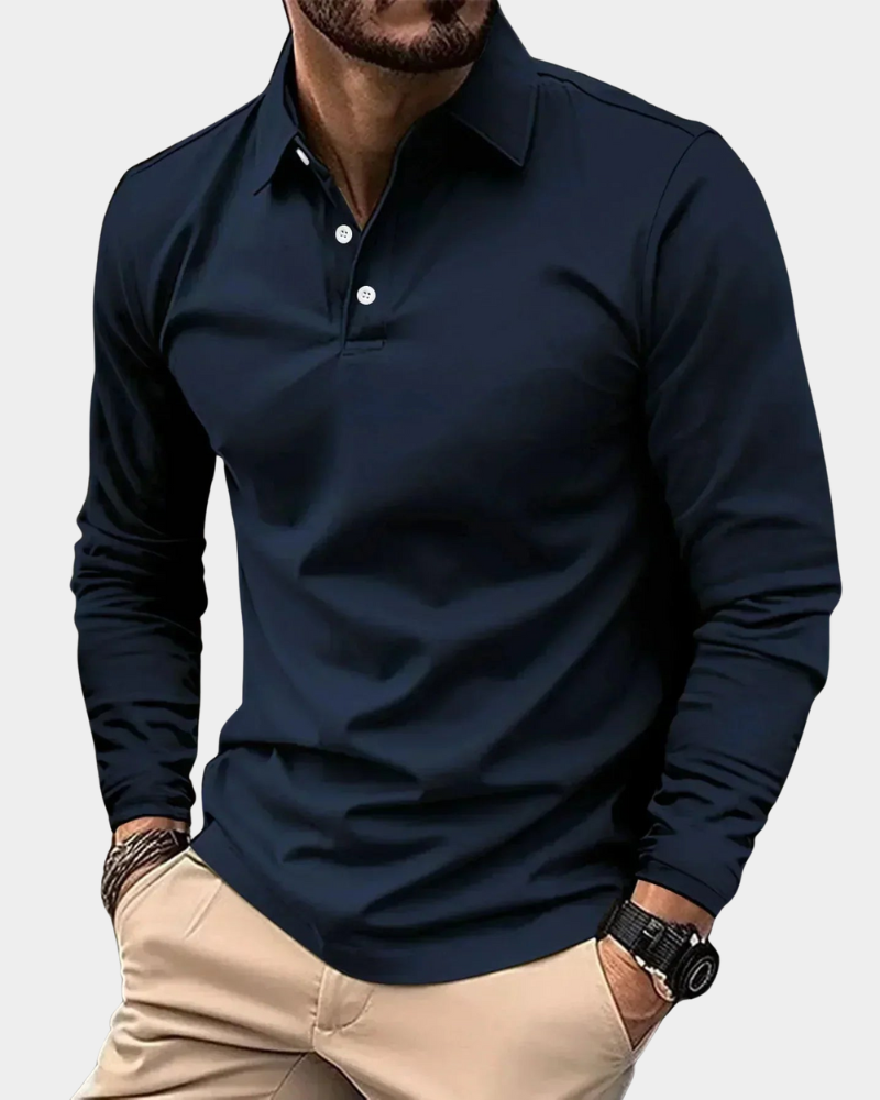 Modern Fit Langarm-Polo