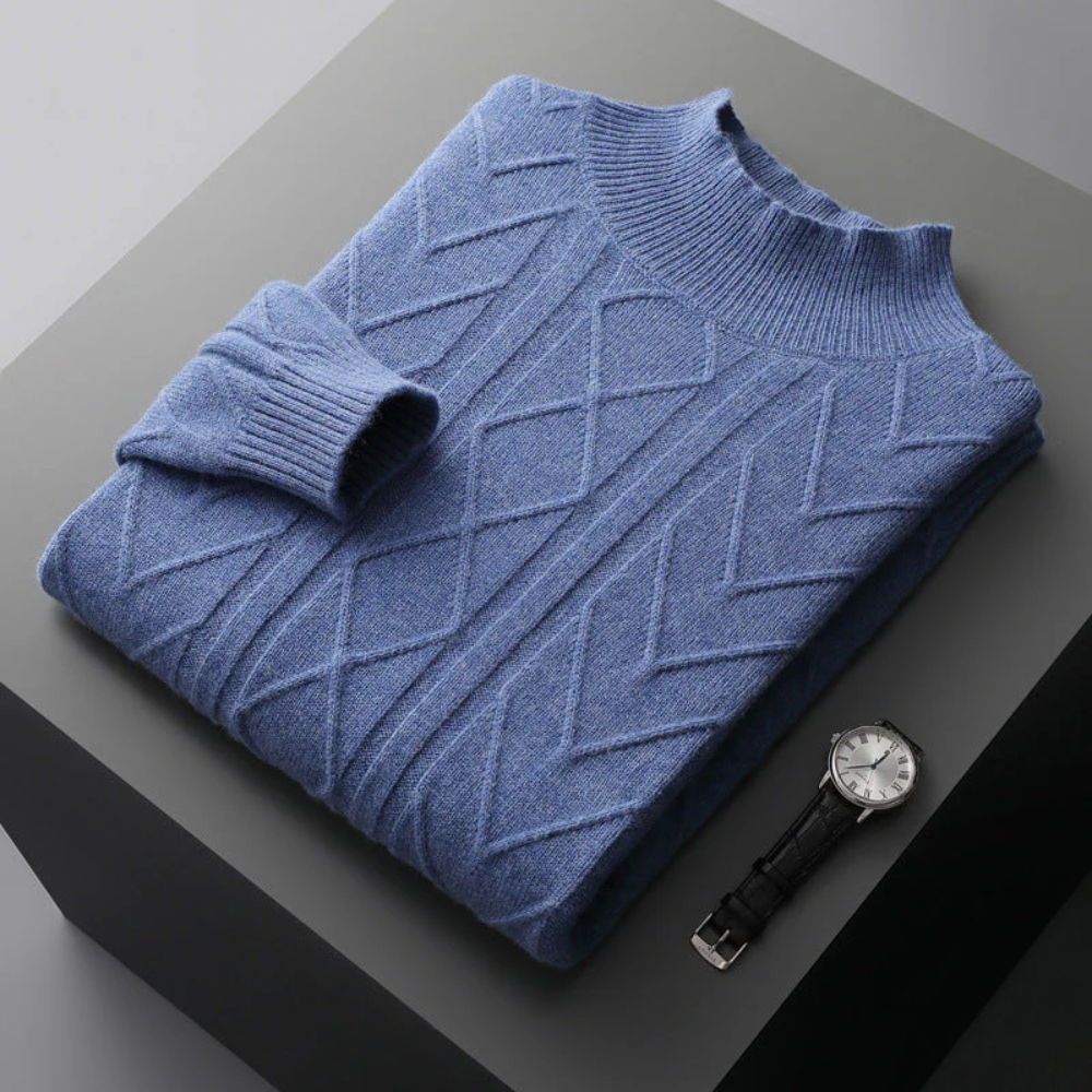 Mizar Gemusterter Kaschmir-Pullover
