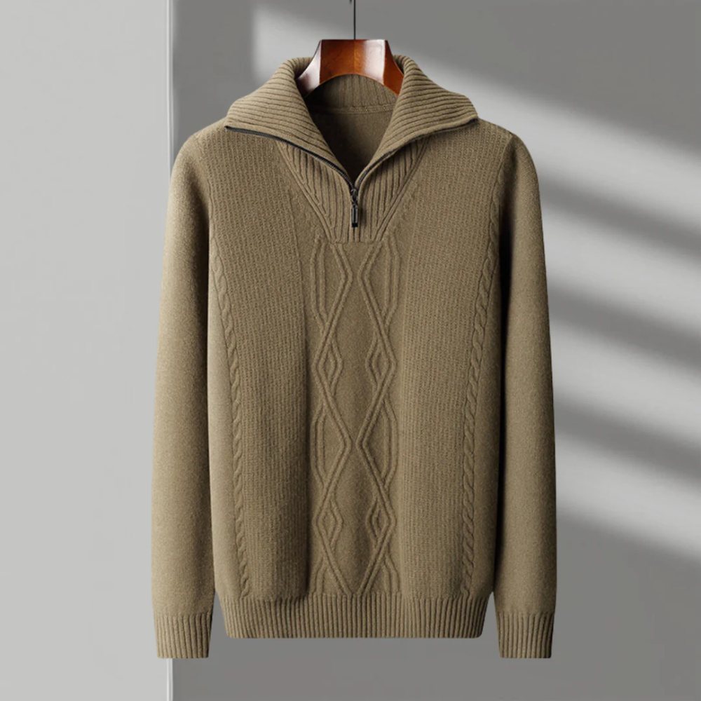 Taranto Merino-Wolle-Zip-Pullover