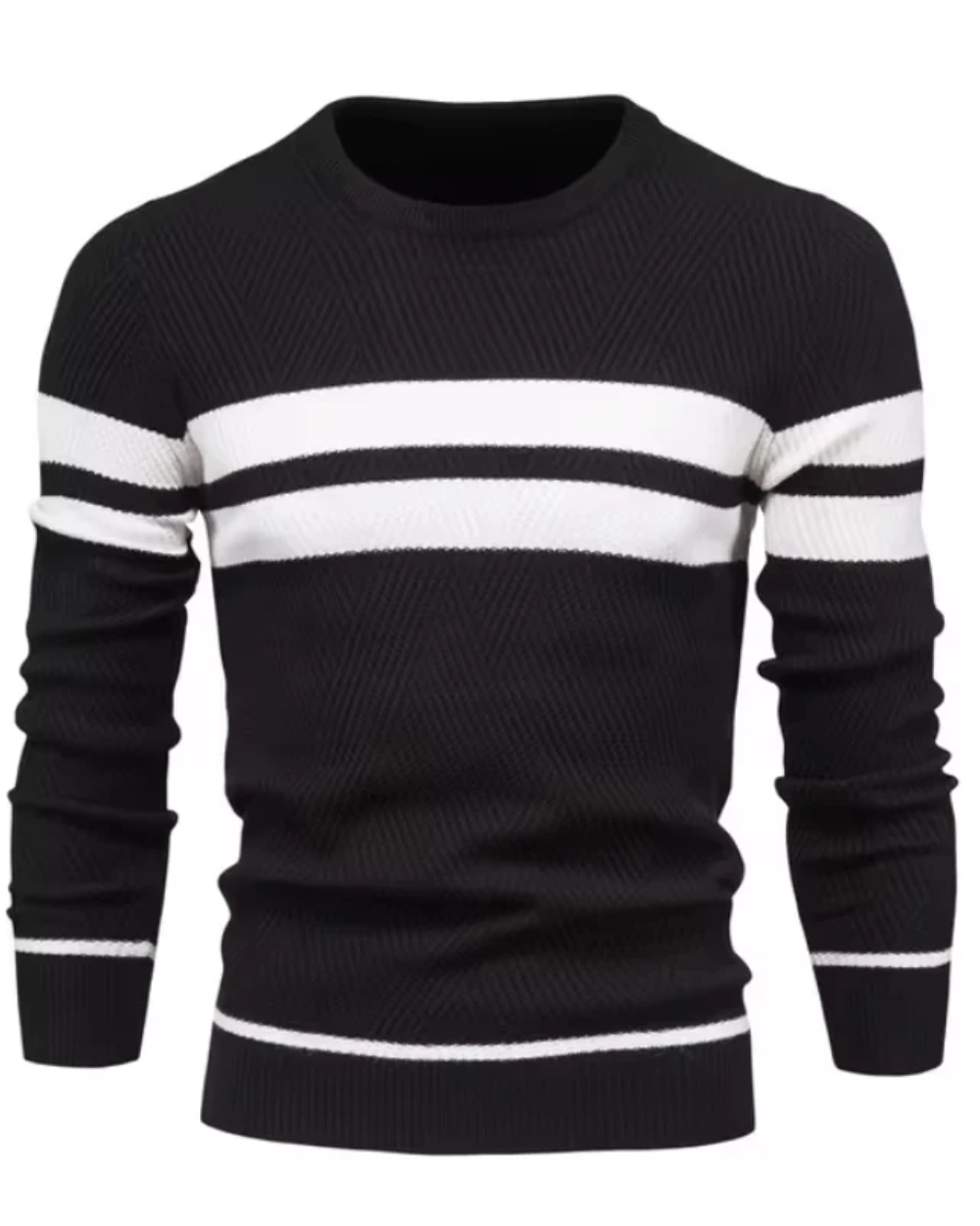 Stilvoller Herren-Pullover mit Streifen