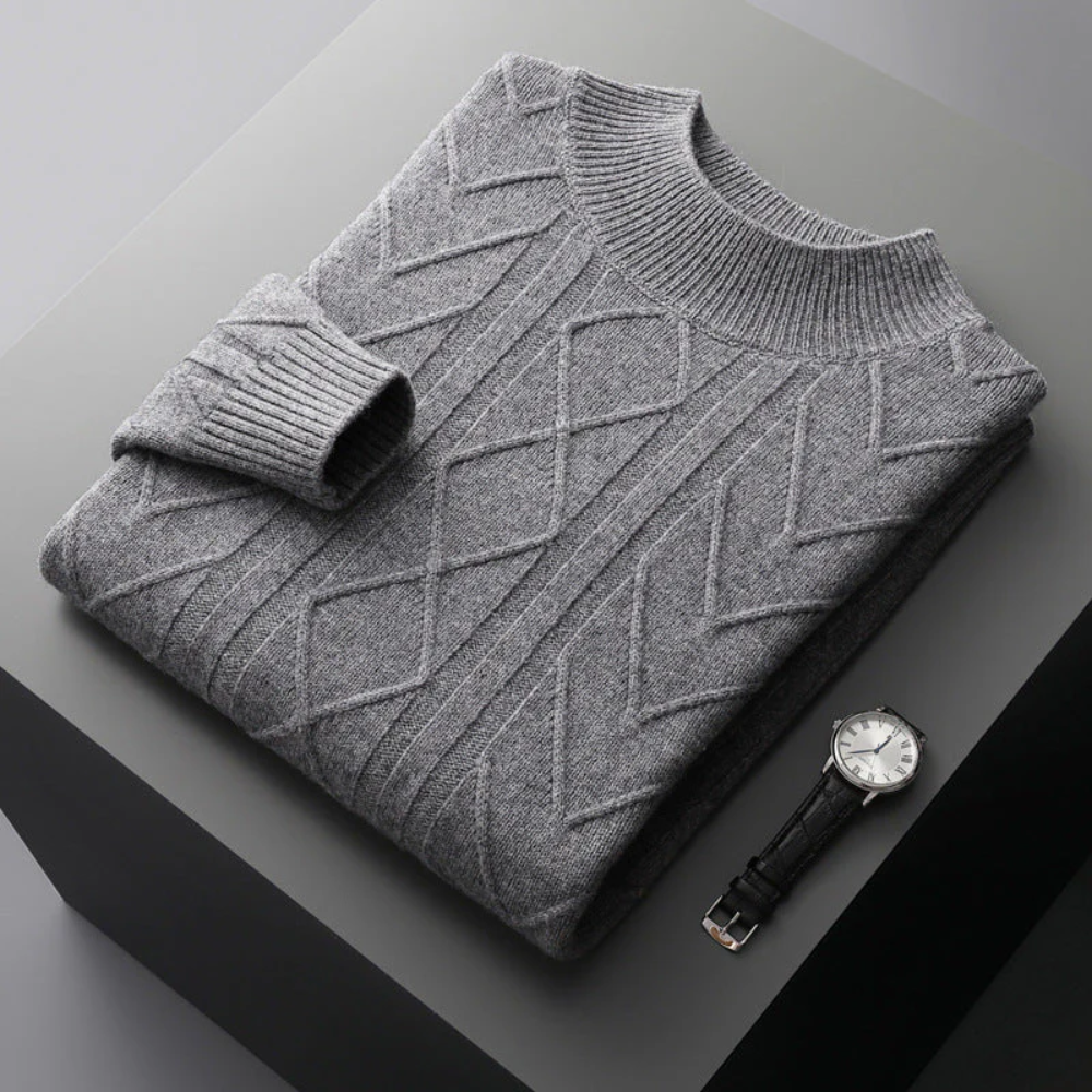 Mizar Gemusterter Kaschmir-Pullover