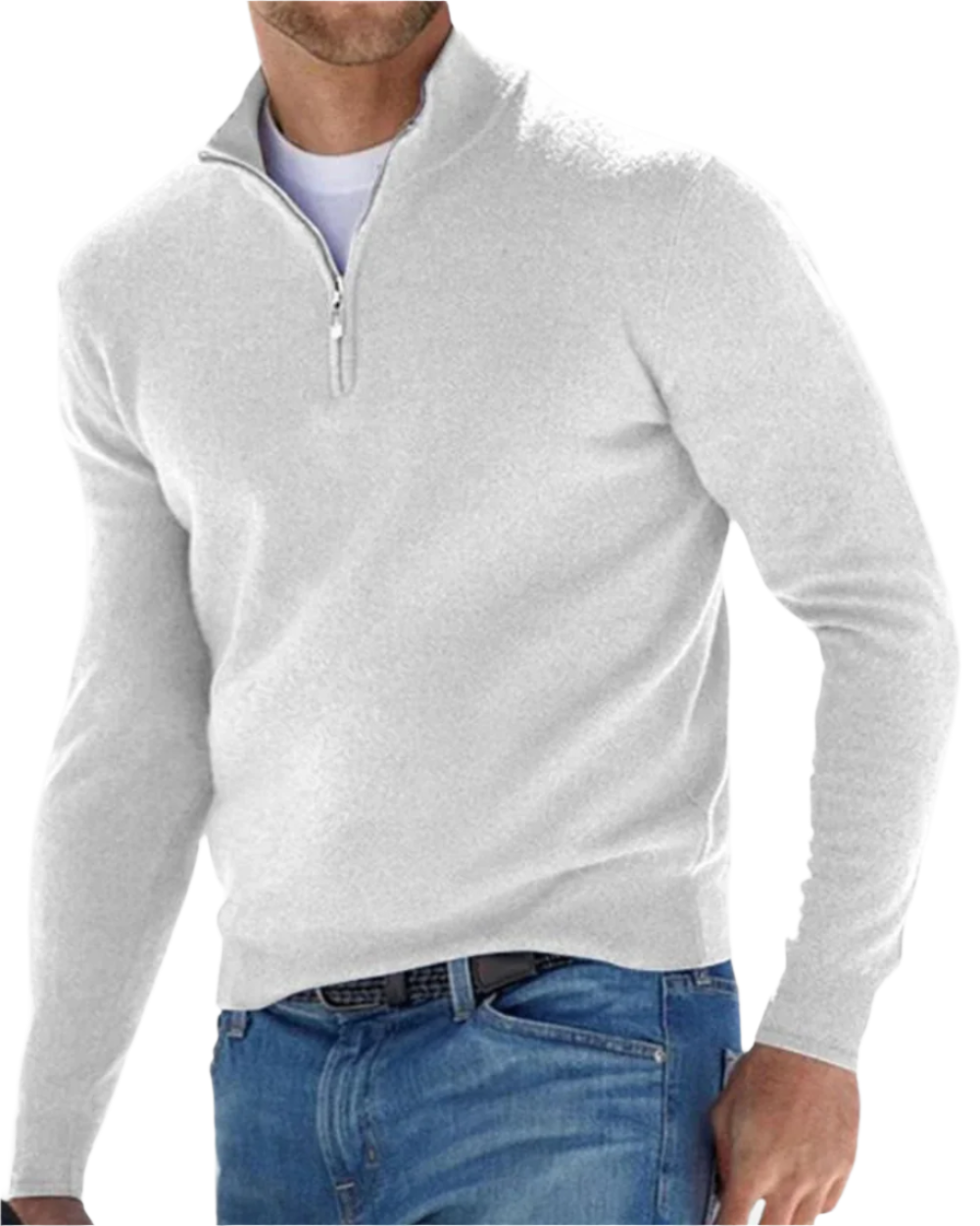 Eleganter Zip-Pullover