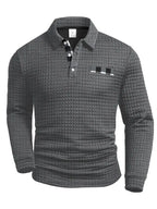 Gerippter Polo-Pullover