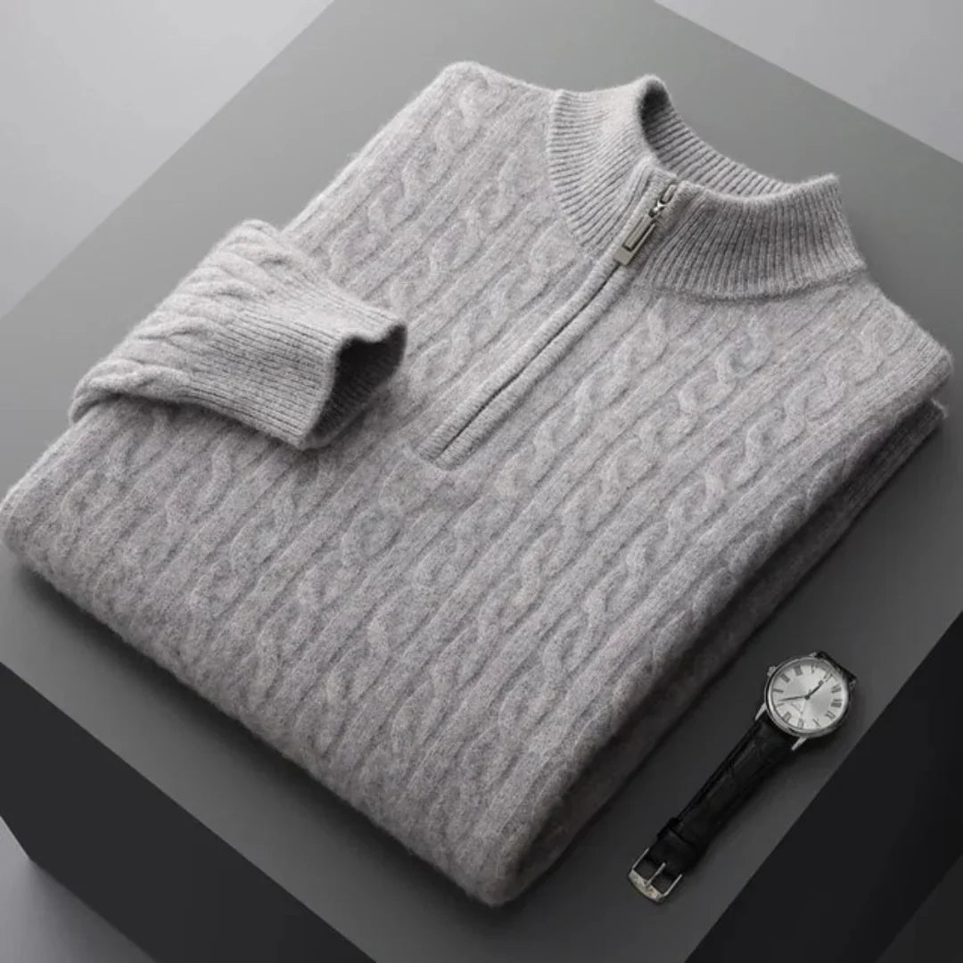 Deneb Gewebter Kaschmir-Half-Zip