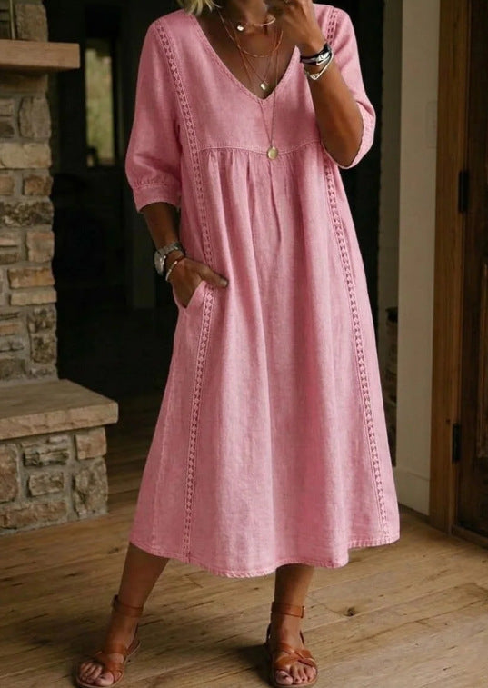 Frieda Midikleid in Rosa