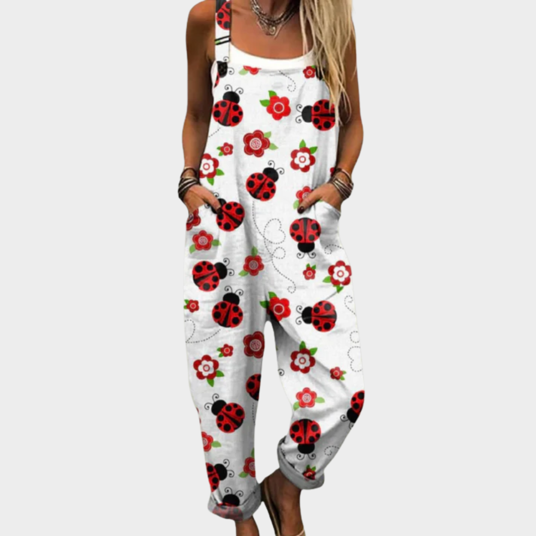 Sandra | Bequeme bedruckte Latzhose