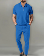 2-teiliges Zip-Polo-Set