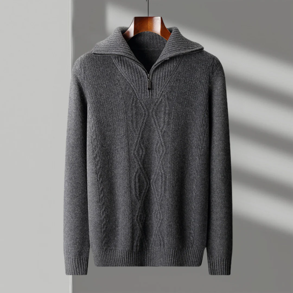 Taranto Merino-Wolle-Zip-Pullover