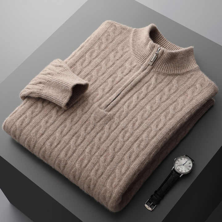Deneb Gewebter Kaschmir-Half-Zip