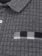 Gerippter Polo-Pullover