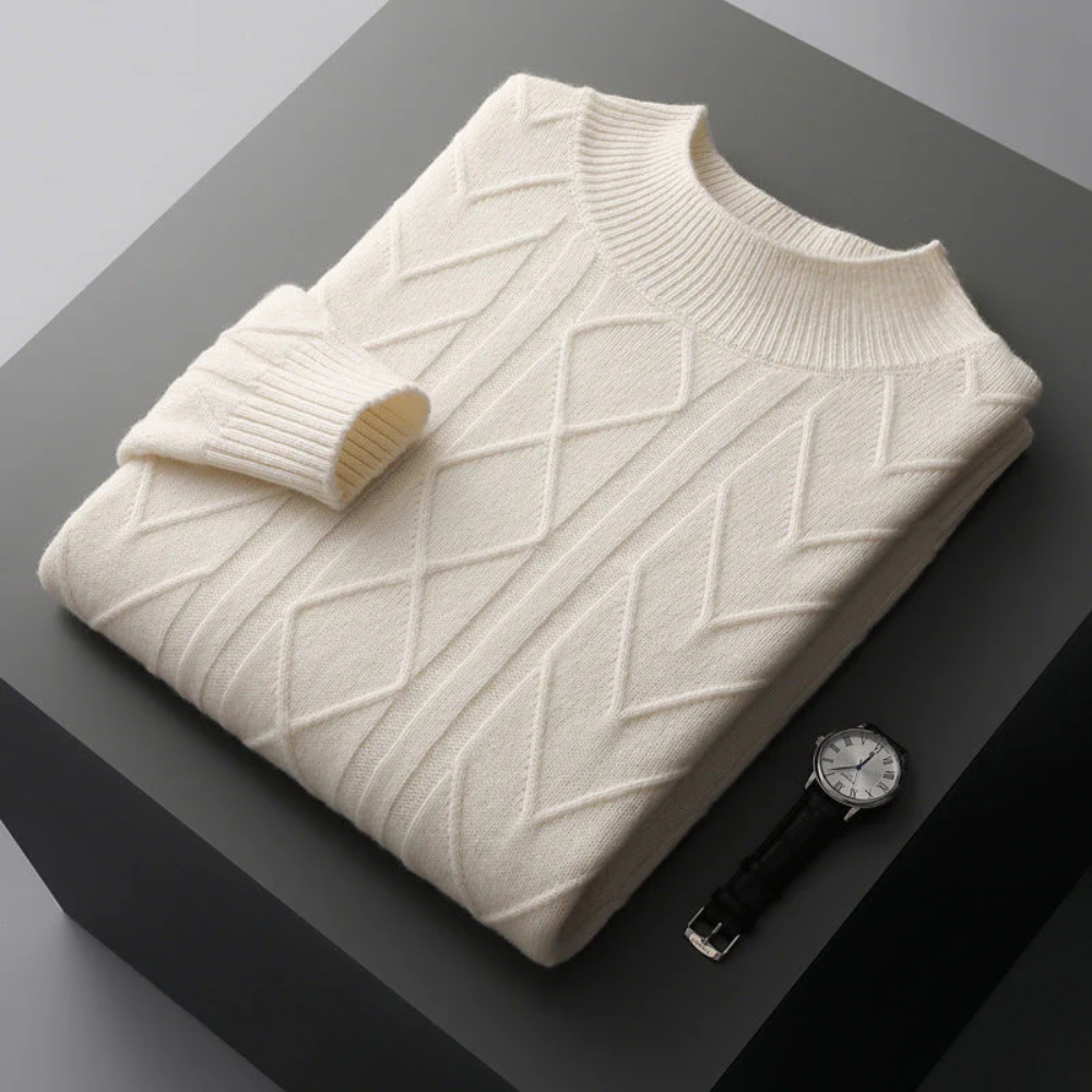 Mizar Gemusterter Kaschmir-Pullover