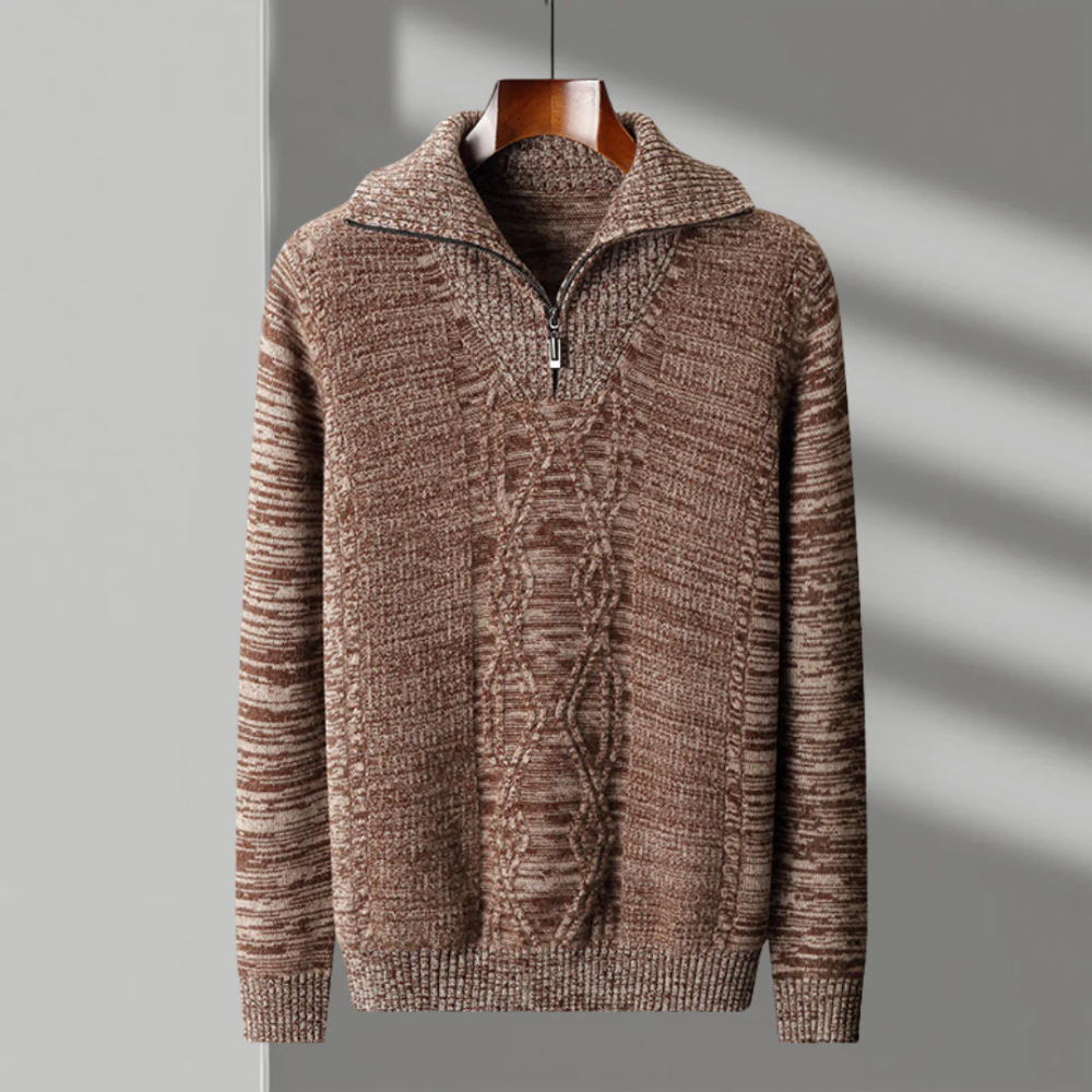Taranto Merino-Wolle-Zip-Pullover