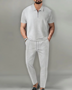 2-teiliges Zip-Polo-Set