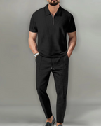 2-teiliges Zip-Polo-Set