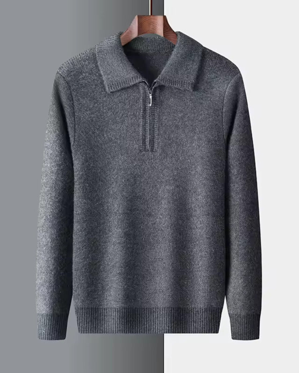 Gstaad Kaschmir-Quarter-Zip-Pullover