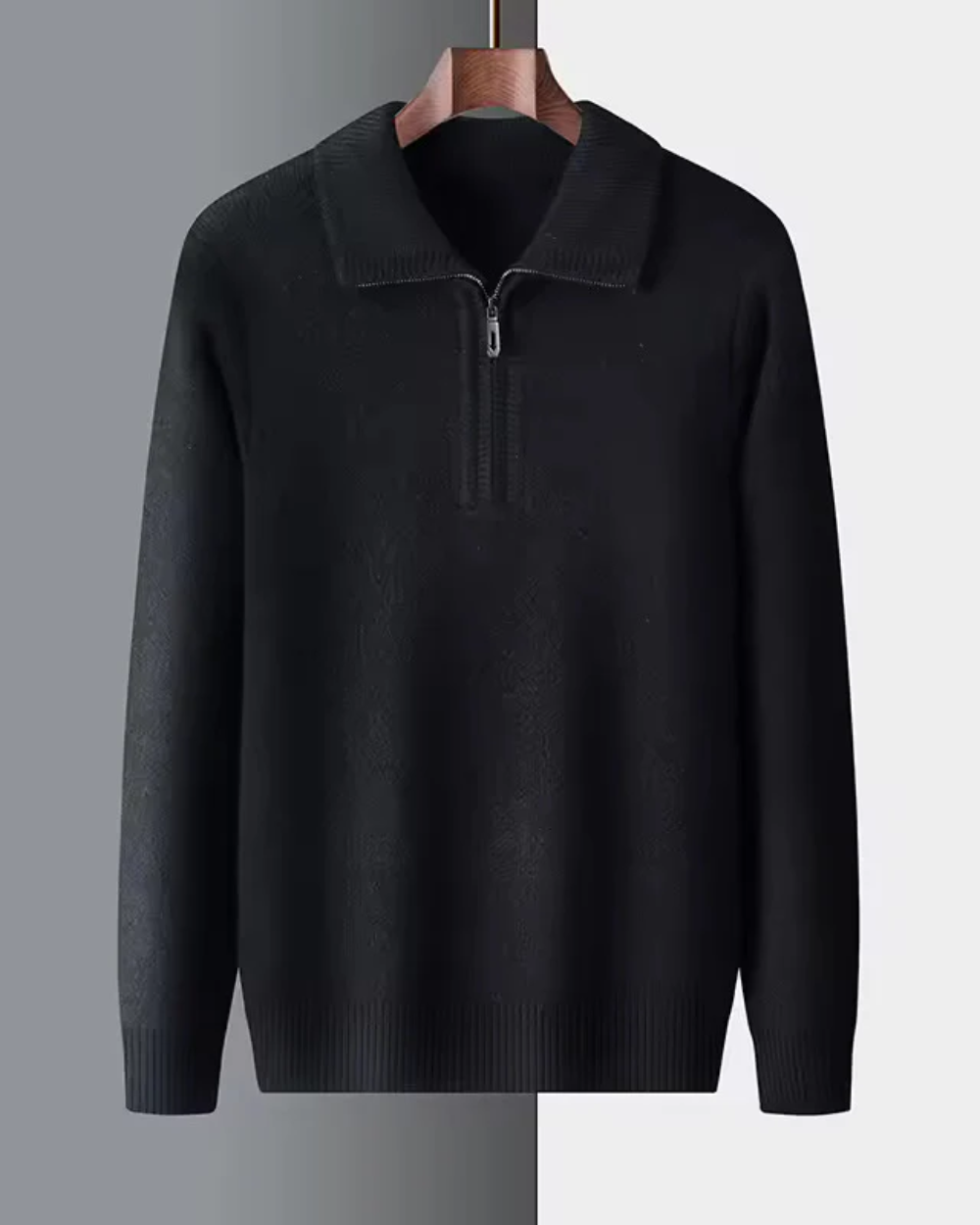 Gstaad Kaschmir-Quarter-Zip-Pullover