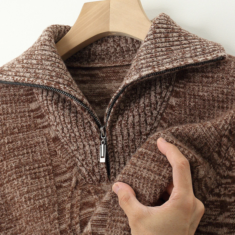Taranto Merino-Wolle-Zip-Pullover