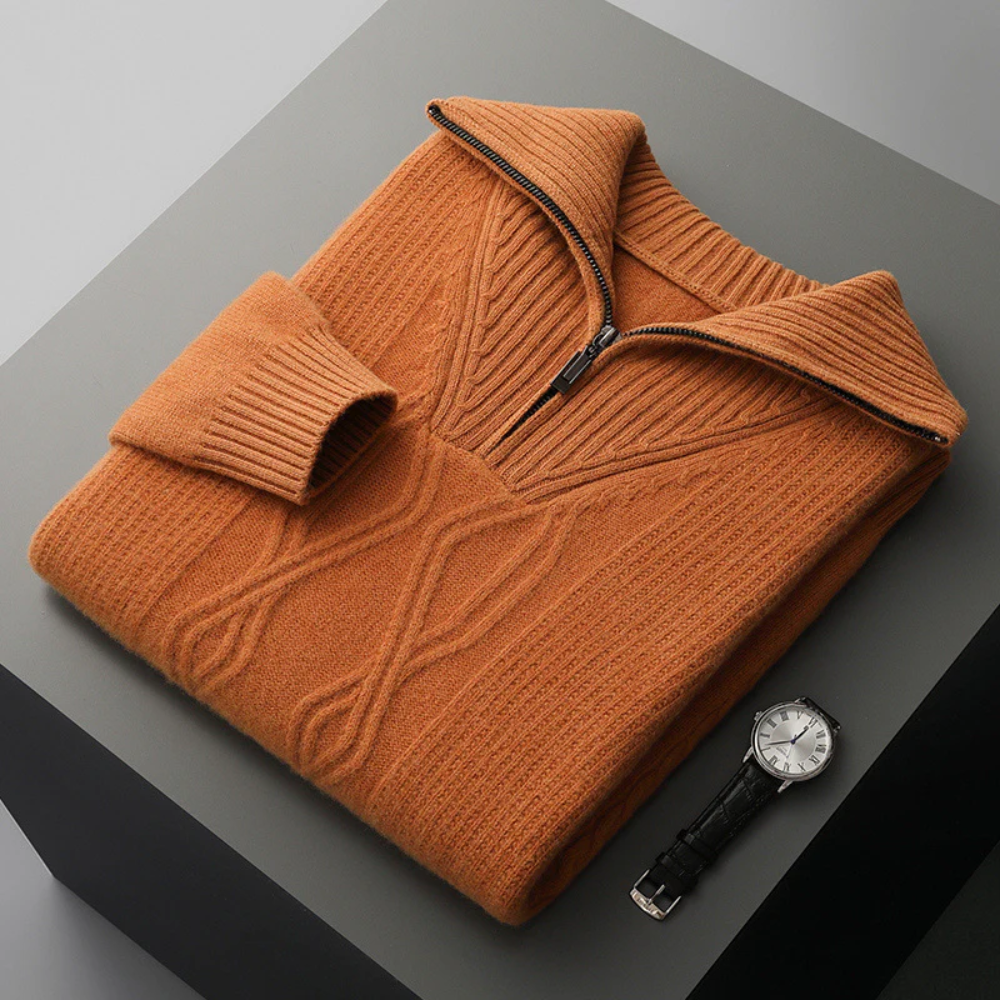 Taranto Merino-Wolle-Zip-Pullover