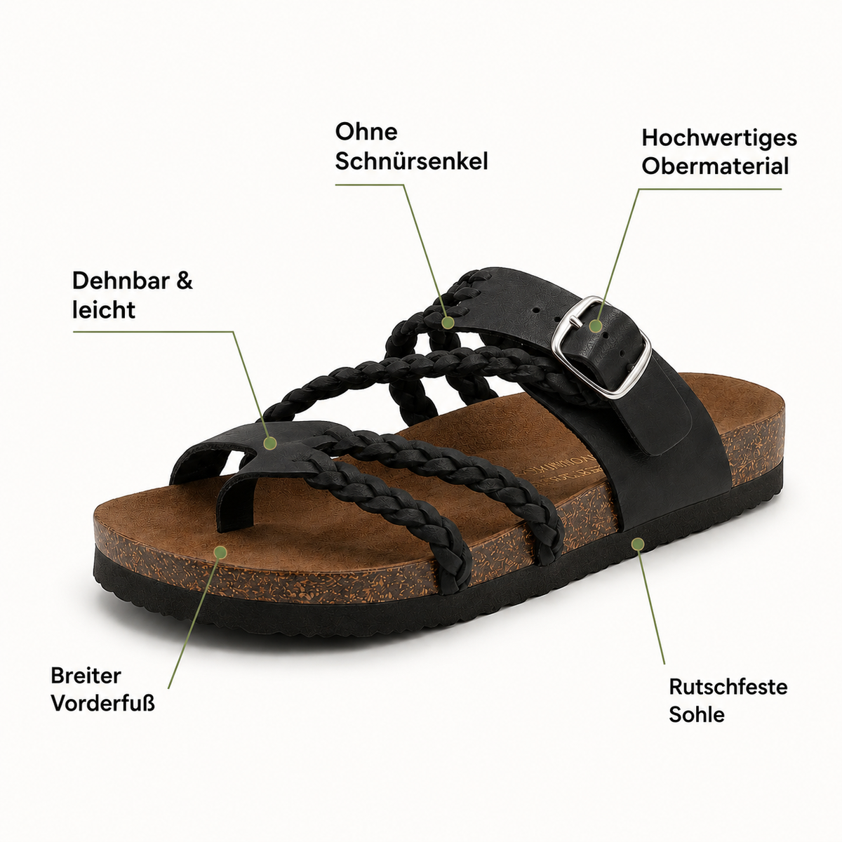 Talia™ – Geflochtene Sandalen mit Korksohle | Damenschuhe