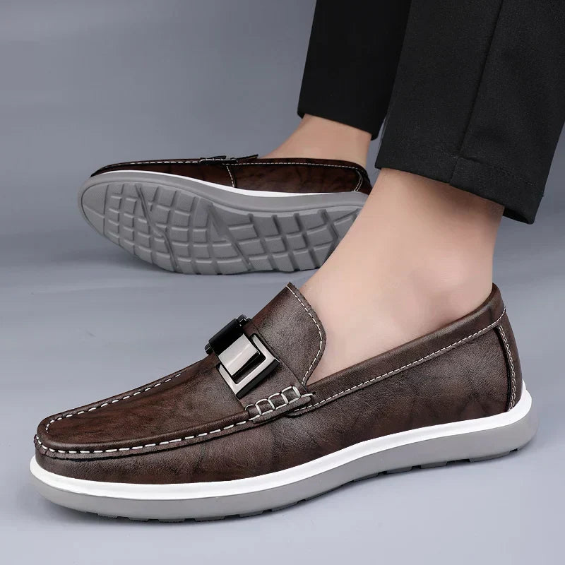Luxuriöse Leder-Loafer