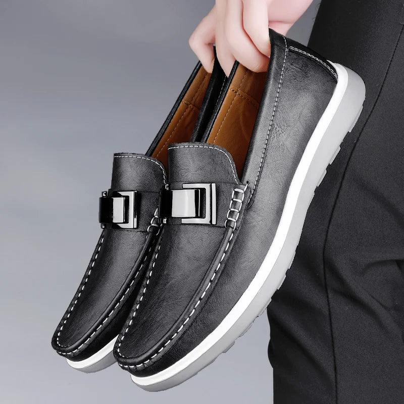 Luxuriöse Leder-Loafer