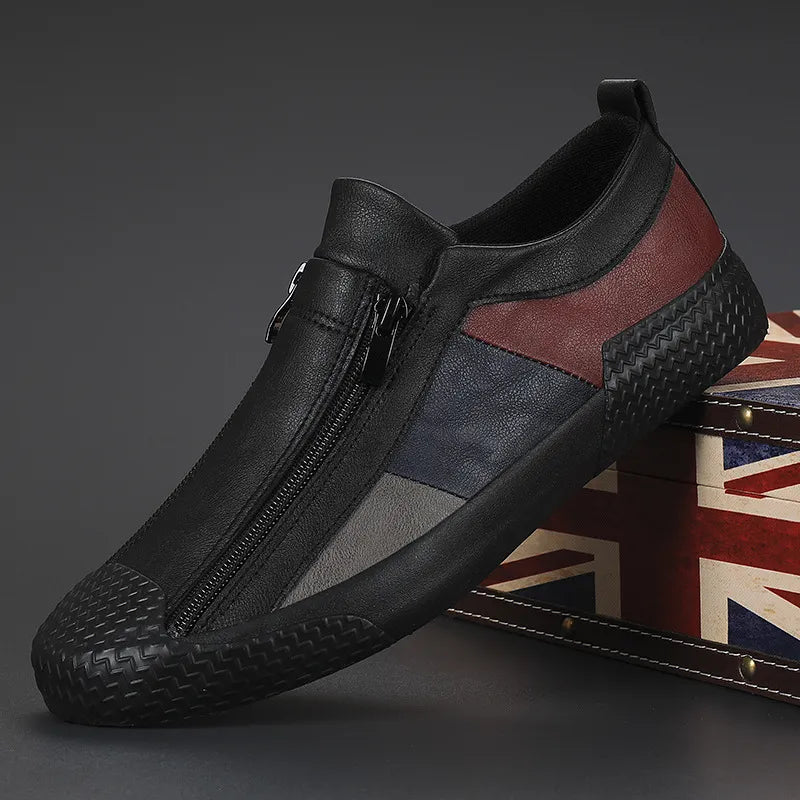 Lederschuhe mit Reißverschluss