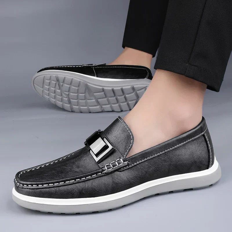 Luxuriöse Leder-Loafer