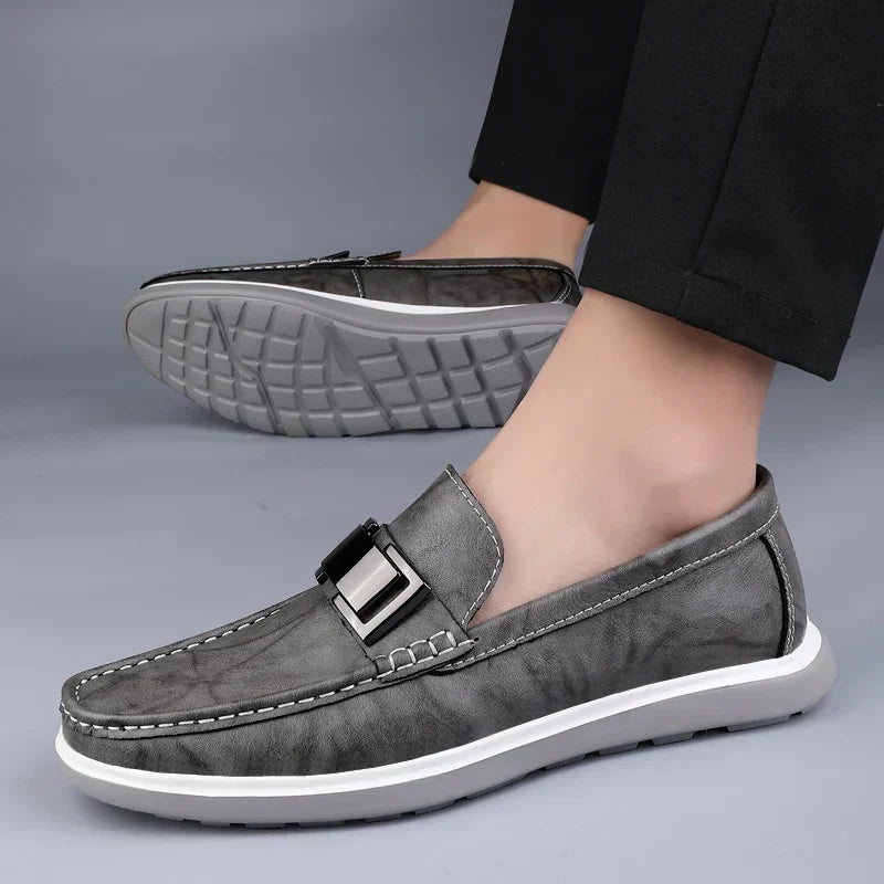 Luxuriöse Leder-Loafer