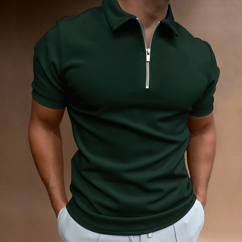 Zip-Poloshirt
