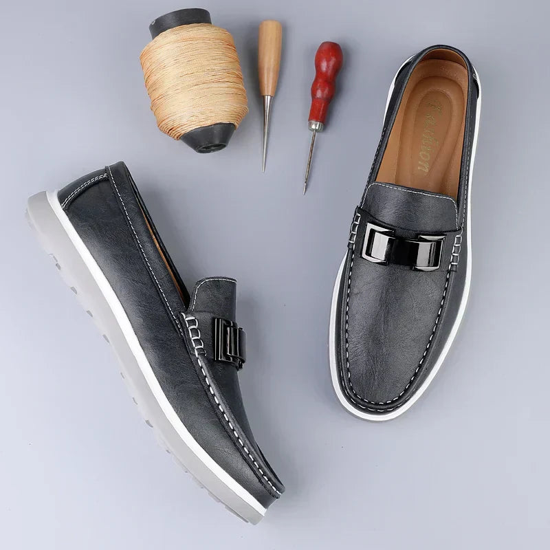 Luxuriöse Leder-Loafer