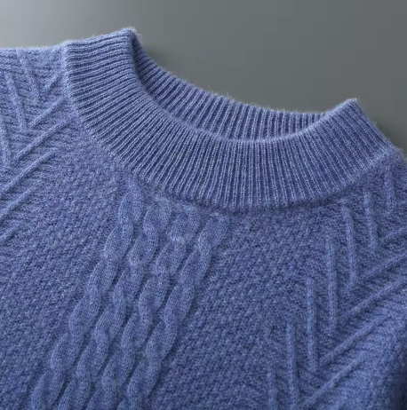 Mizar Gemusterter Kaschmir-Pullover