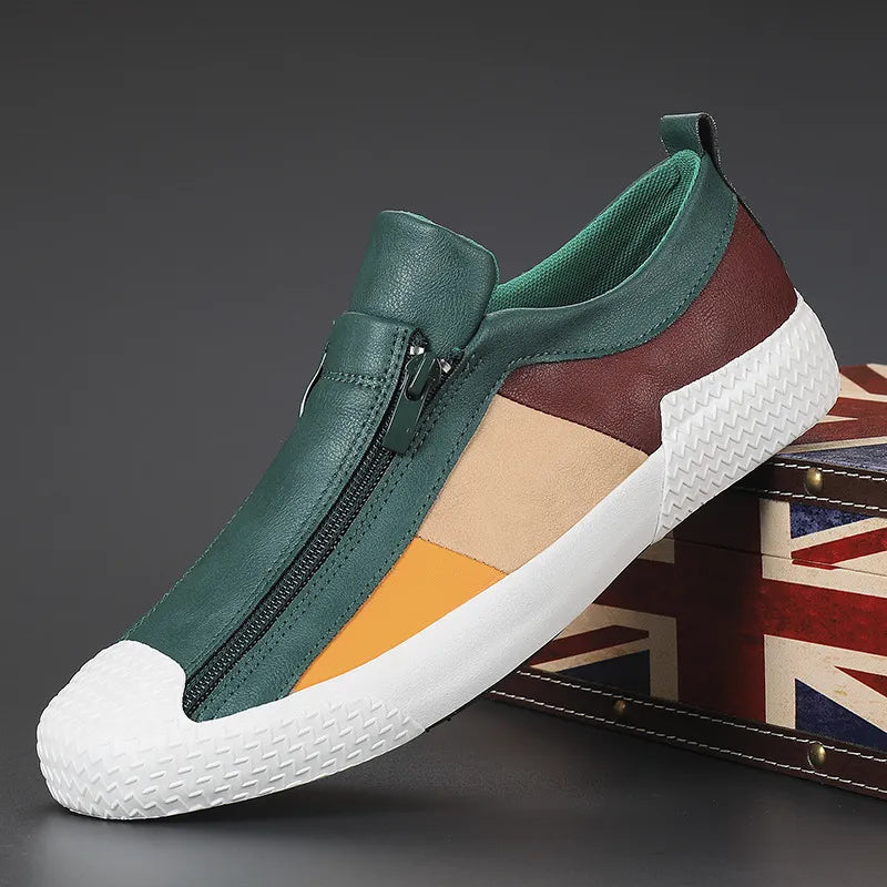 Lederschuhe mit Reißverschluss