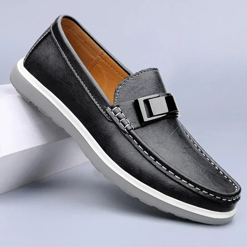 Luxuriöse Leder-Loafer
