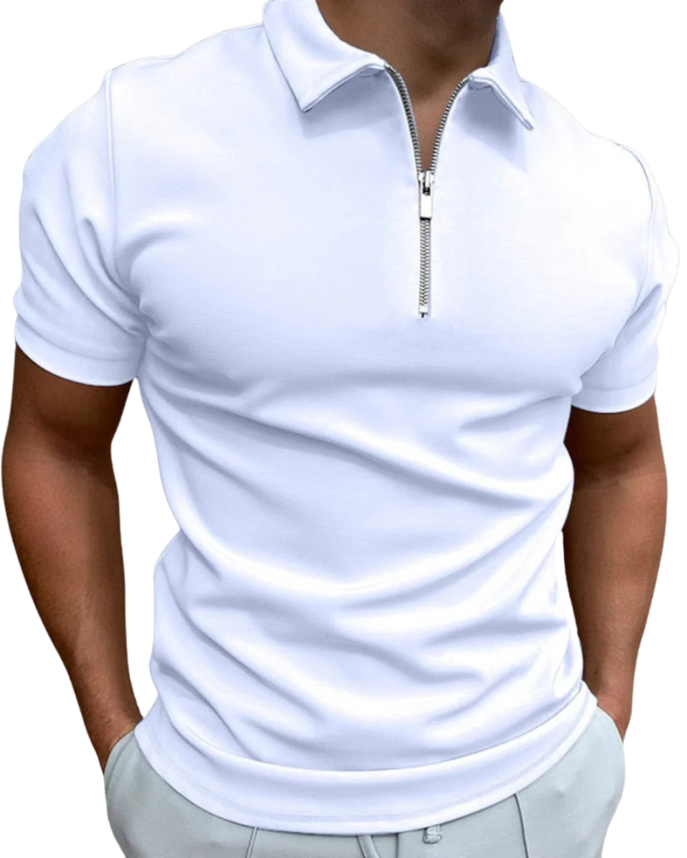 Zip-Poloshirt