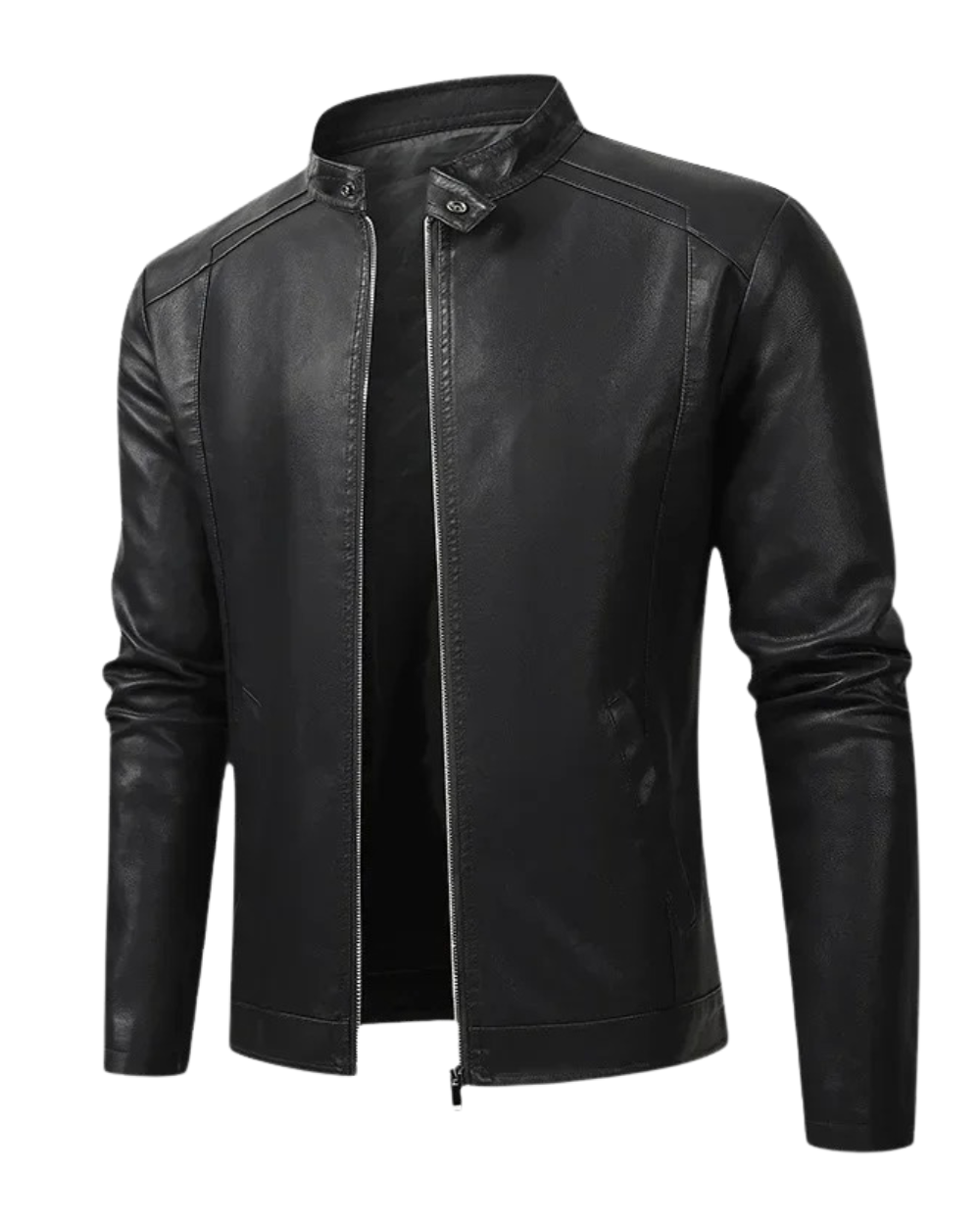 Elegante Herren-Biker-Lederjacke