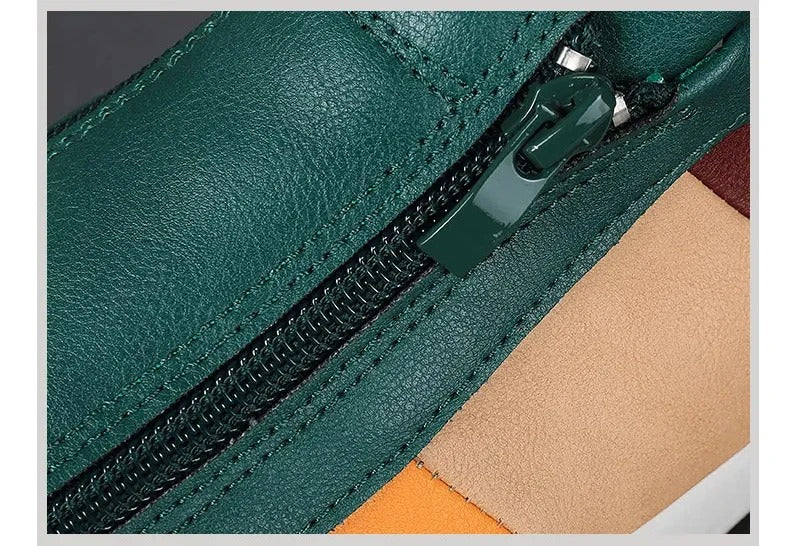 Lederschuhe mit Reißverschluss