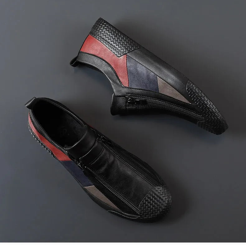 Lederschuhe mit Reißverschluss