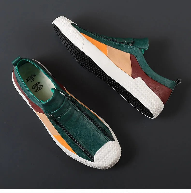 Lederschuhe mit Reißverschluss