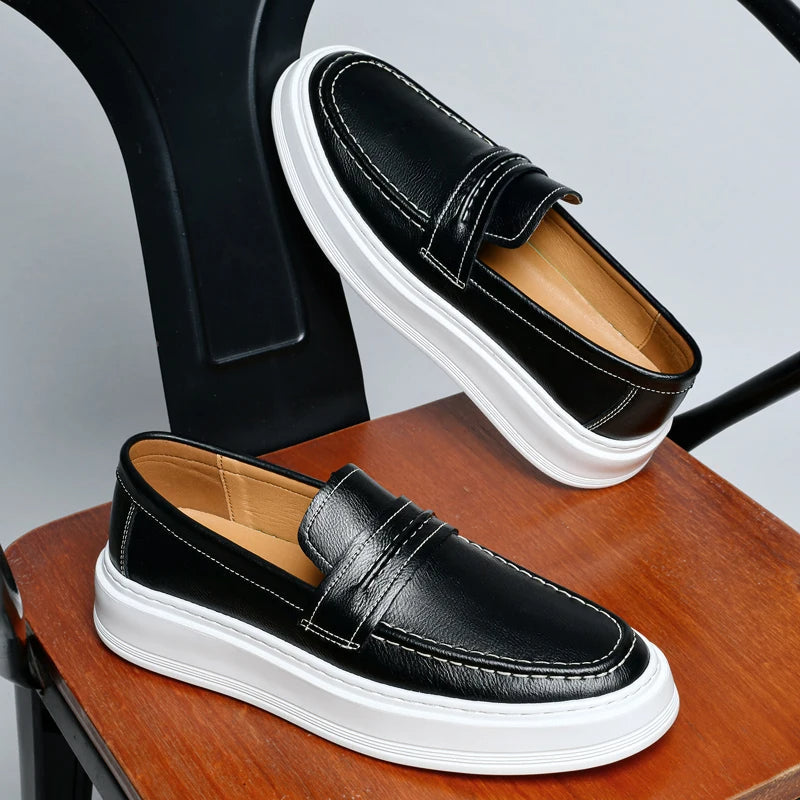 Leder-Bootsschuhe zum Reinschlüpfen