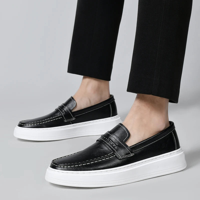 Leder-Bootsschuhe zum Reinschlüpfen