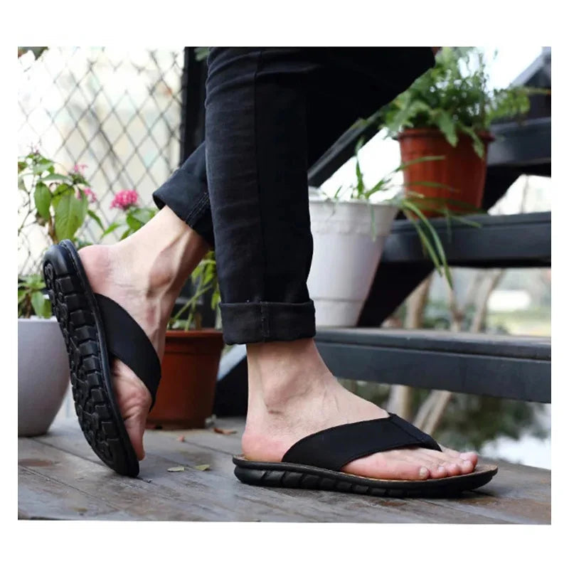 Leder-Herrensandalen