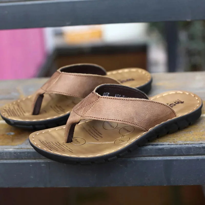 Leder-Herrensandalen
