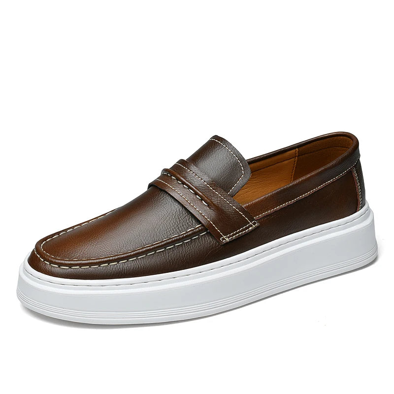 Leder-Bootsschuhe zum Reinschlüpfen