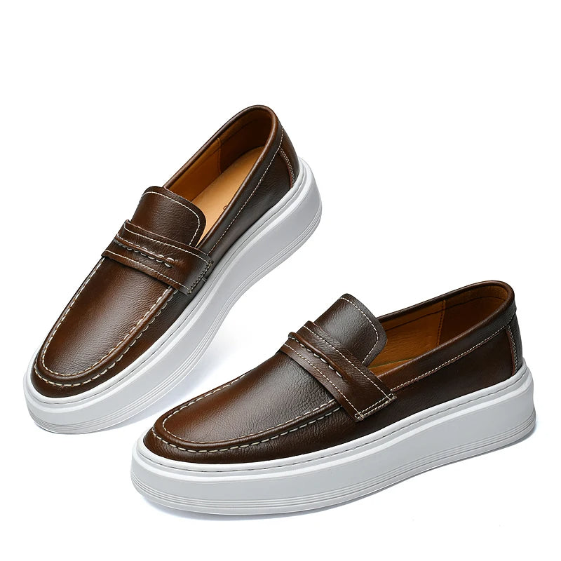 Leder-Bootsschuhe zum Reinschlüpfen