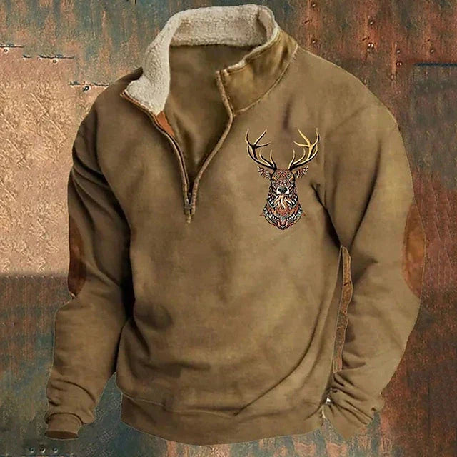 Silvio Vintage-Zip-Pullover