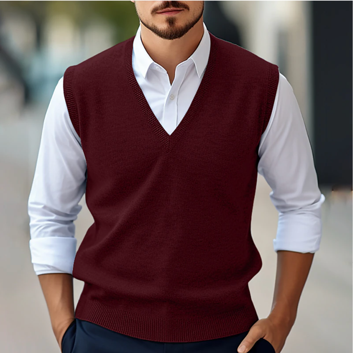 Ärmelloser Pullover